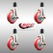 Service Caster 5 Inch 316SS Red Poly Swivel 1-7/8 Inch Expanding Stem Caster Set Brake SCC SCC-SS316EX20S514-PPUB-RED-TLB-178-4 - alternate 4